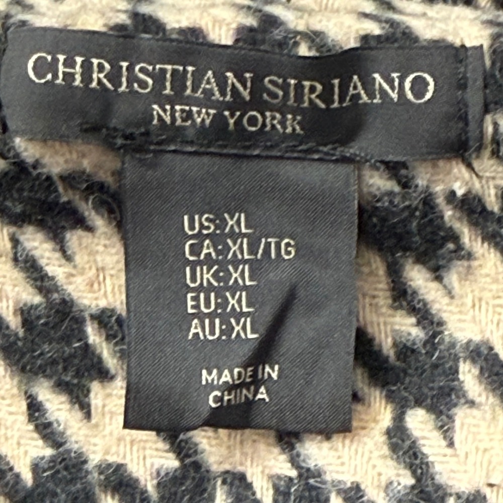 Christian Siriano New York Long Sleeve Houndstooth Cropped Wool Jacket - Picture 3 of 9